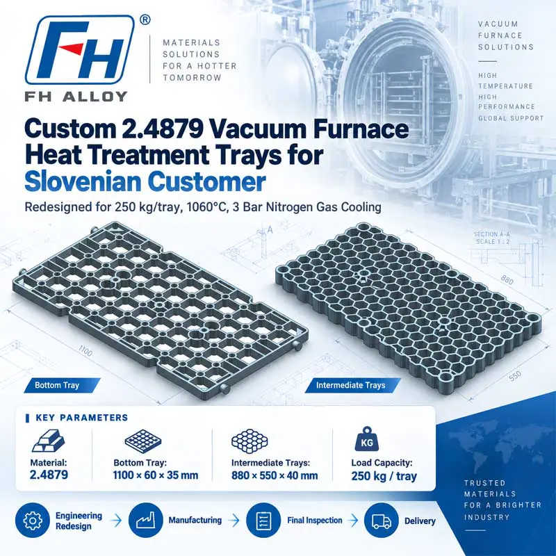 Custom 2.4879 Vakuumovnsbakker til slovensk kunde | FH® legering